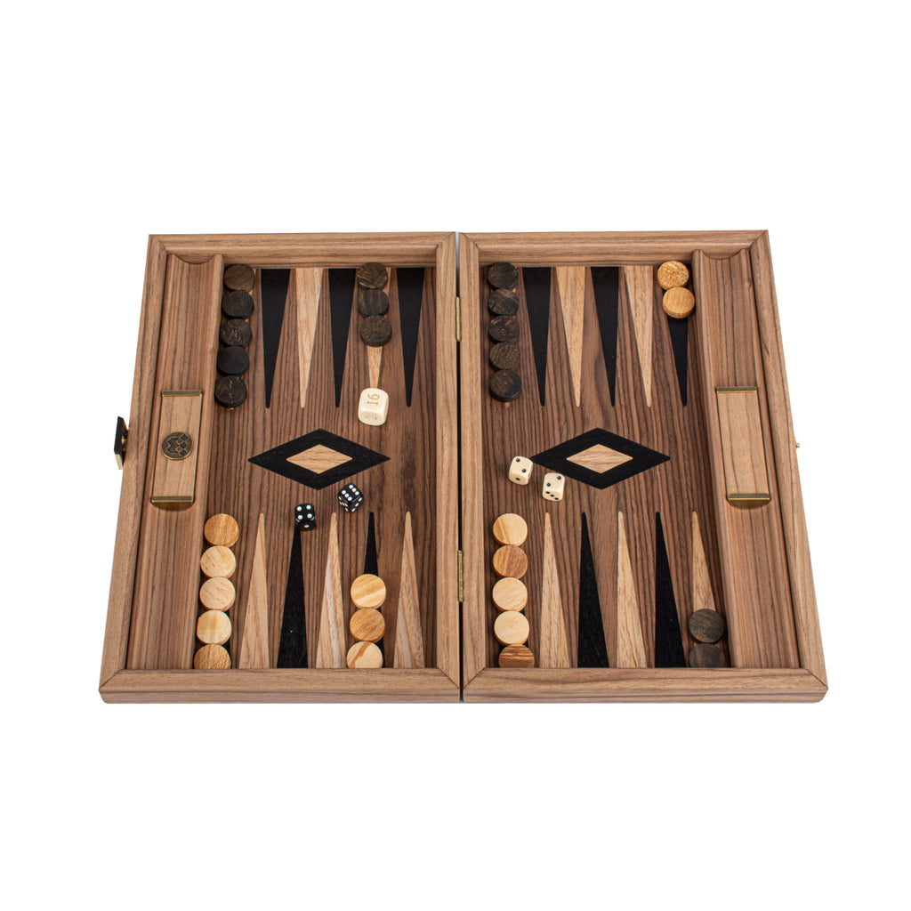 Backgammonspil - Håndlavet luksus backgammonsæt i valnøddetræ fra LIVINGOODIES