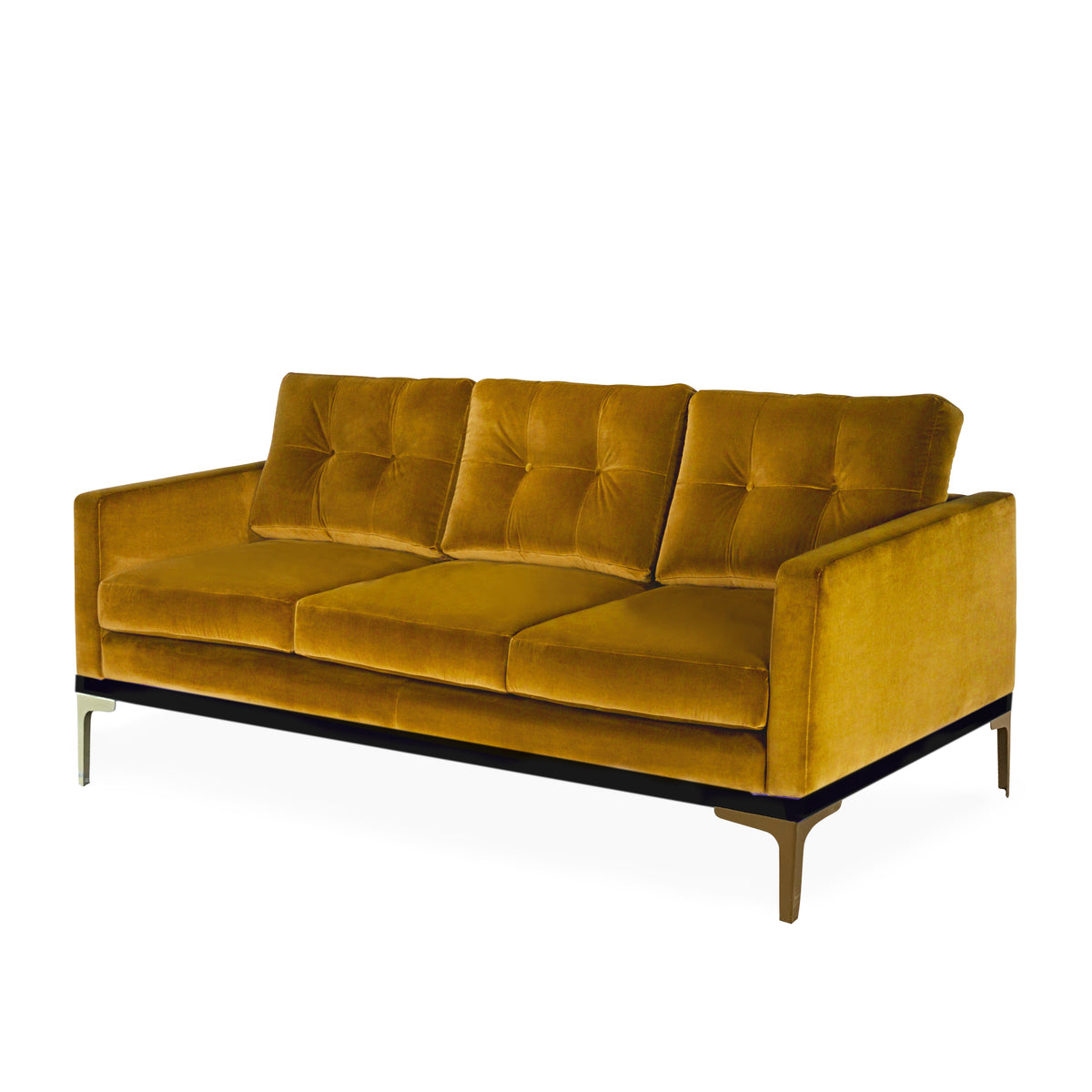 Velour sofa Studio 34 3 personer Gul