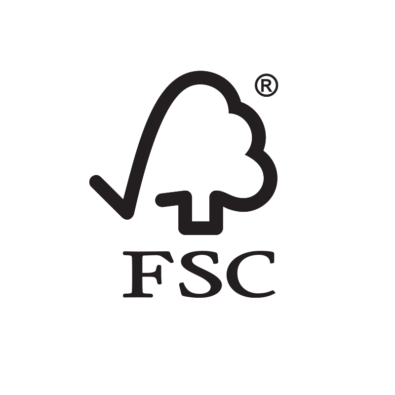 FSC-certificeret træ - klik for at læse mere (ekstern side) FSC-certifikat logo
