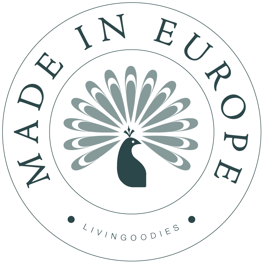 Produceret i Europa af LIVINGOODIES Produceret i Europa af LIVINGOODIES emblem