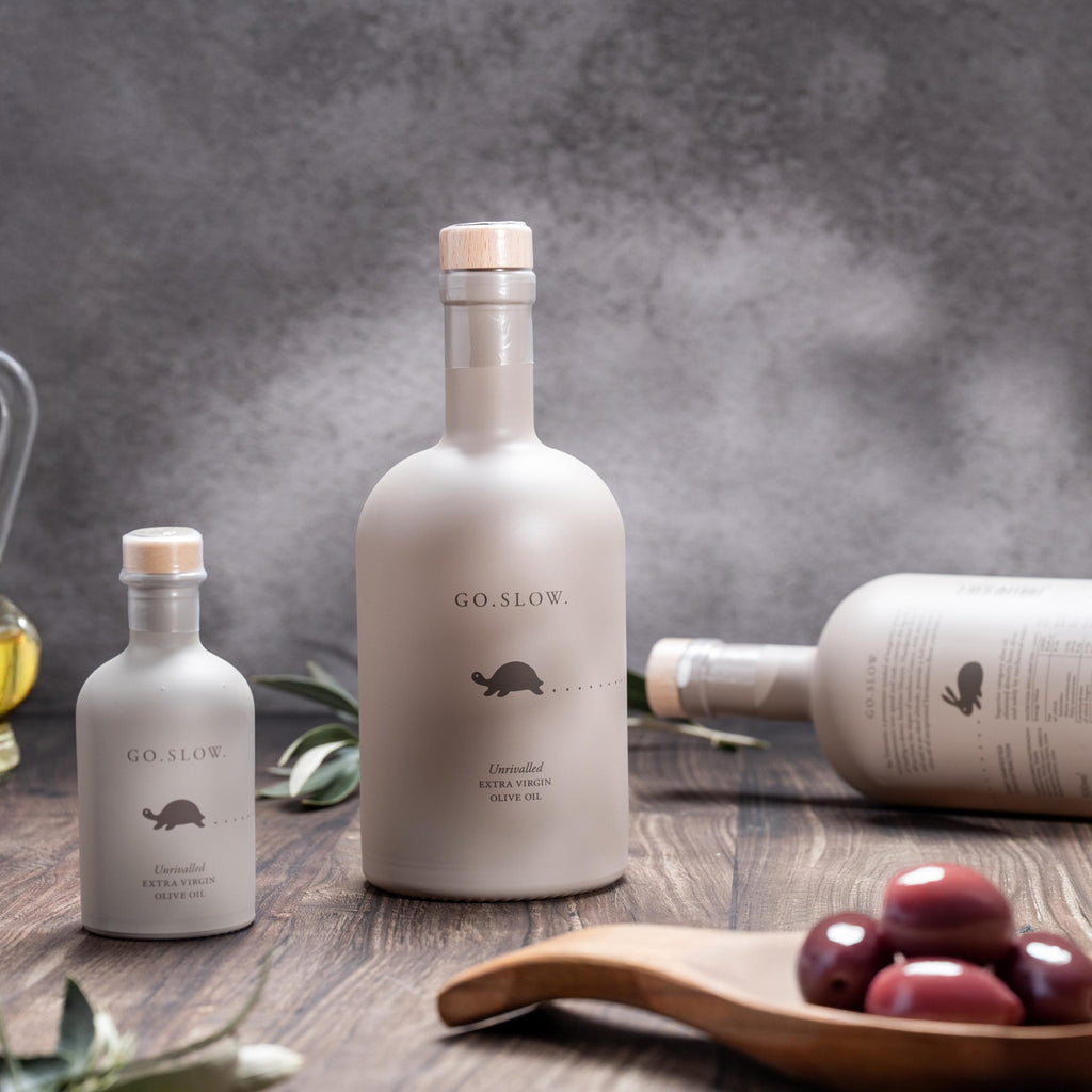 Ekstra jomfru græsk olivenolie - GO.SLOW. - 500 ml keramik flaske