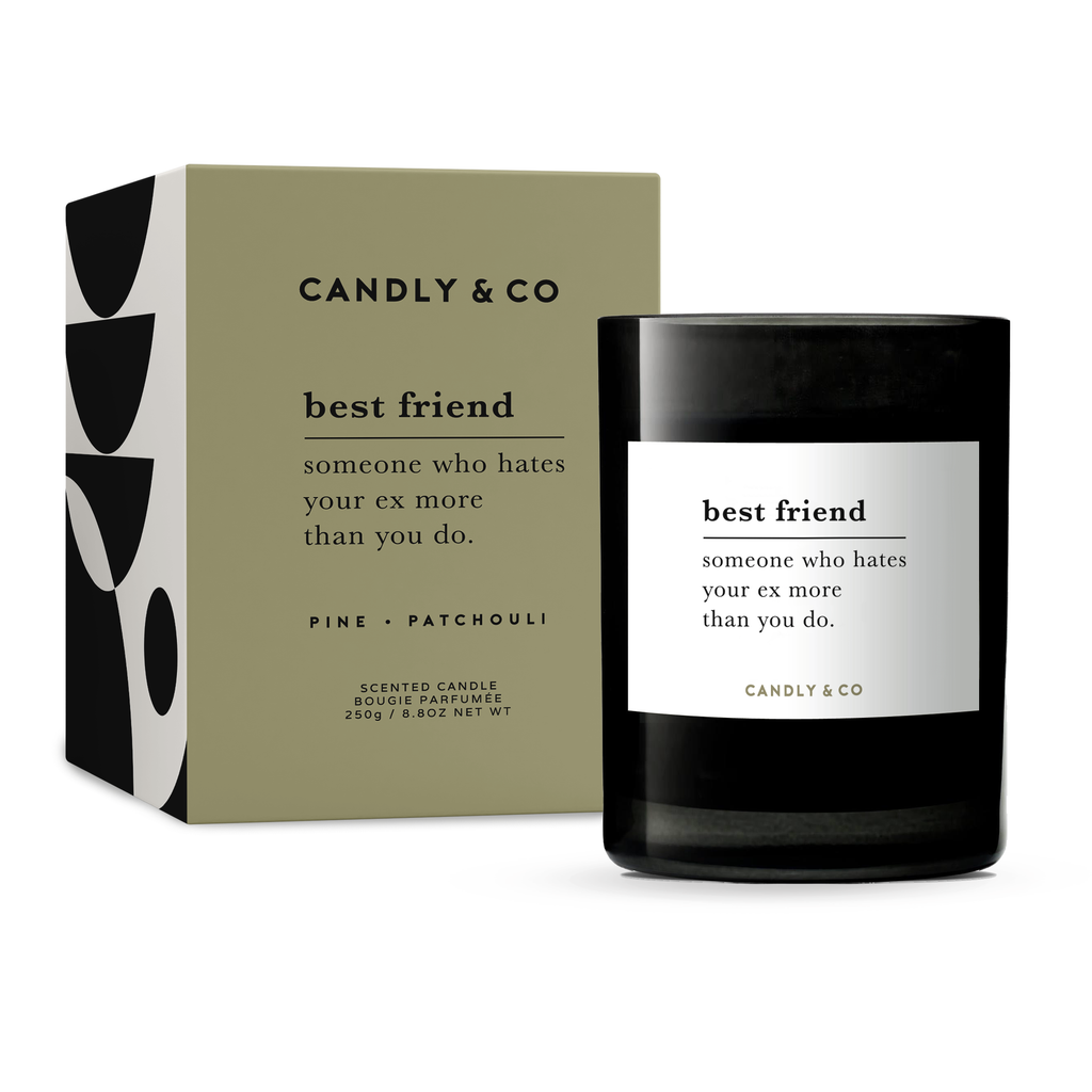 Duftlys med fyrretræ og patchouli - CANDLY & CO