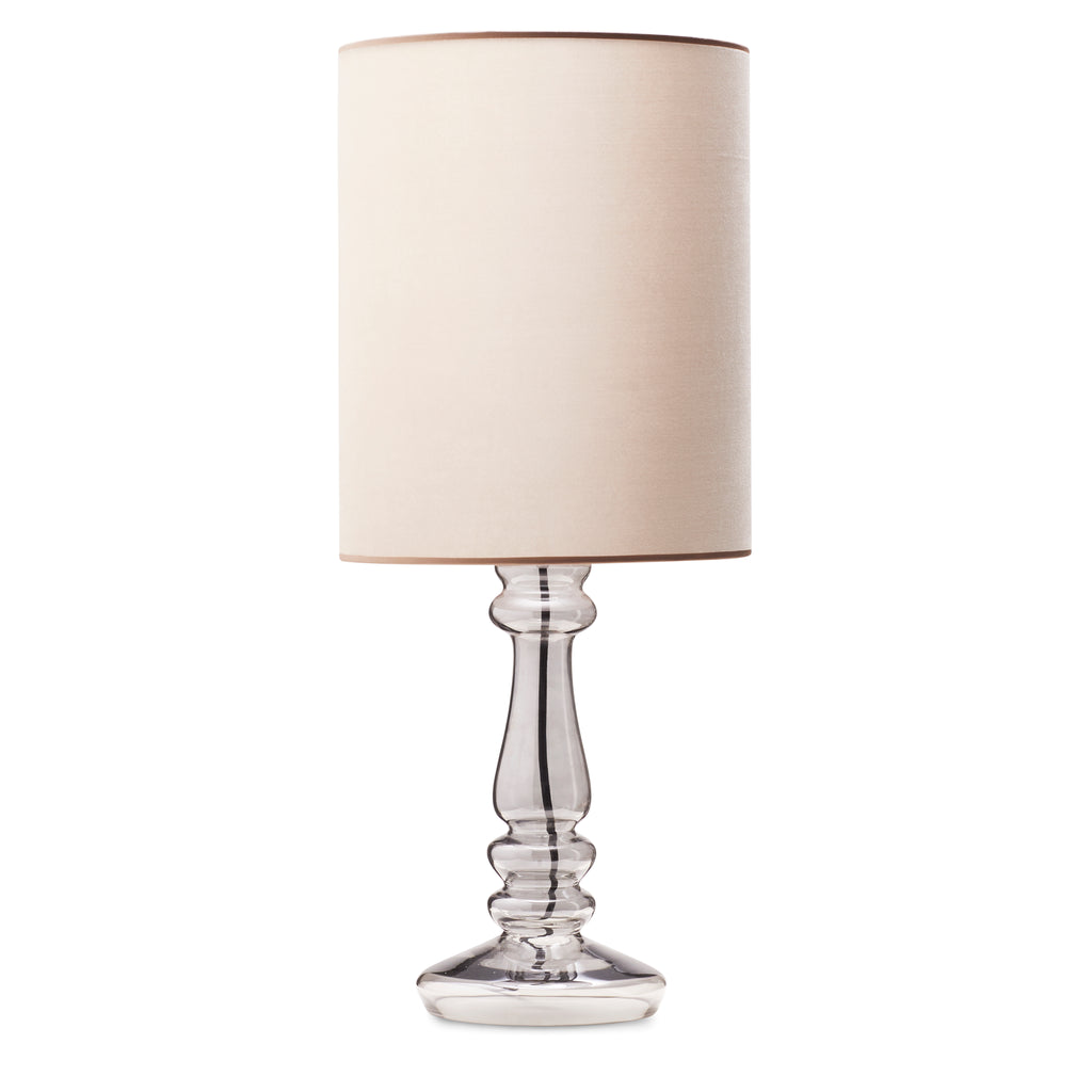 Orsay Bordlampe - Clear glas med hvid skærm - LIVINGOODIES
