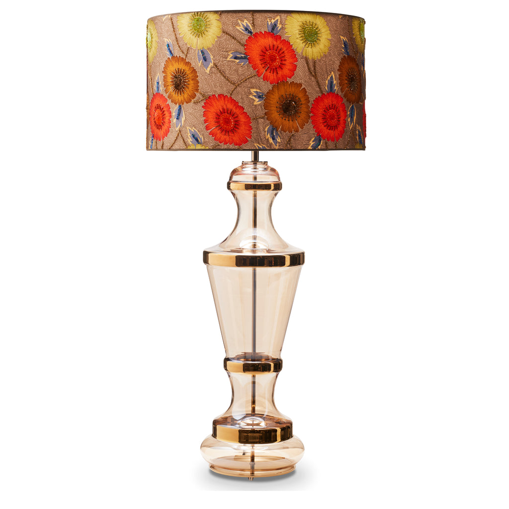 Versailles Bordlampe med blomstret skærm - LIVINGOODIES