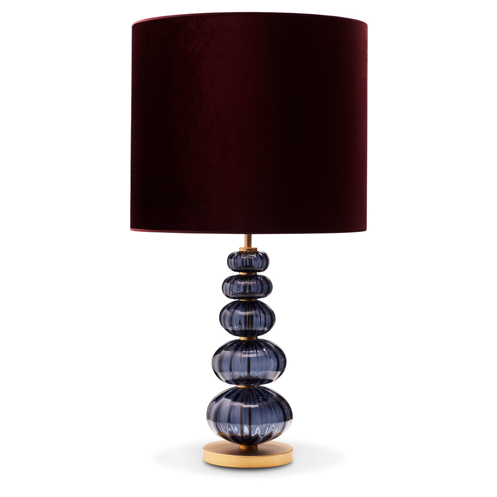 Bordlampe Murano High - Ocean med stor velour skærm - LIVINGOODIES