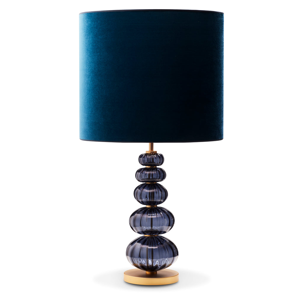 Bordlampe Murano High - Ocean med stor velour skærm - LIVINGOODIES