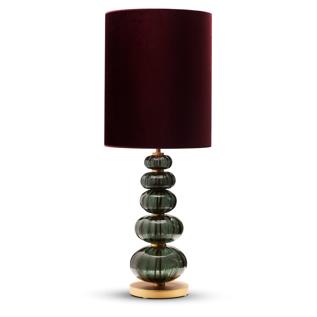 Bordlampe Murano High - Forest med høj velour skærm - LIVINGOODIES