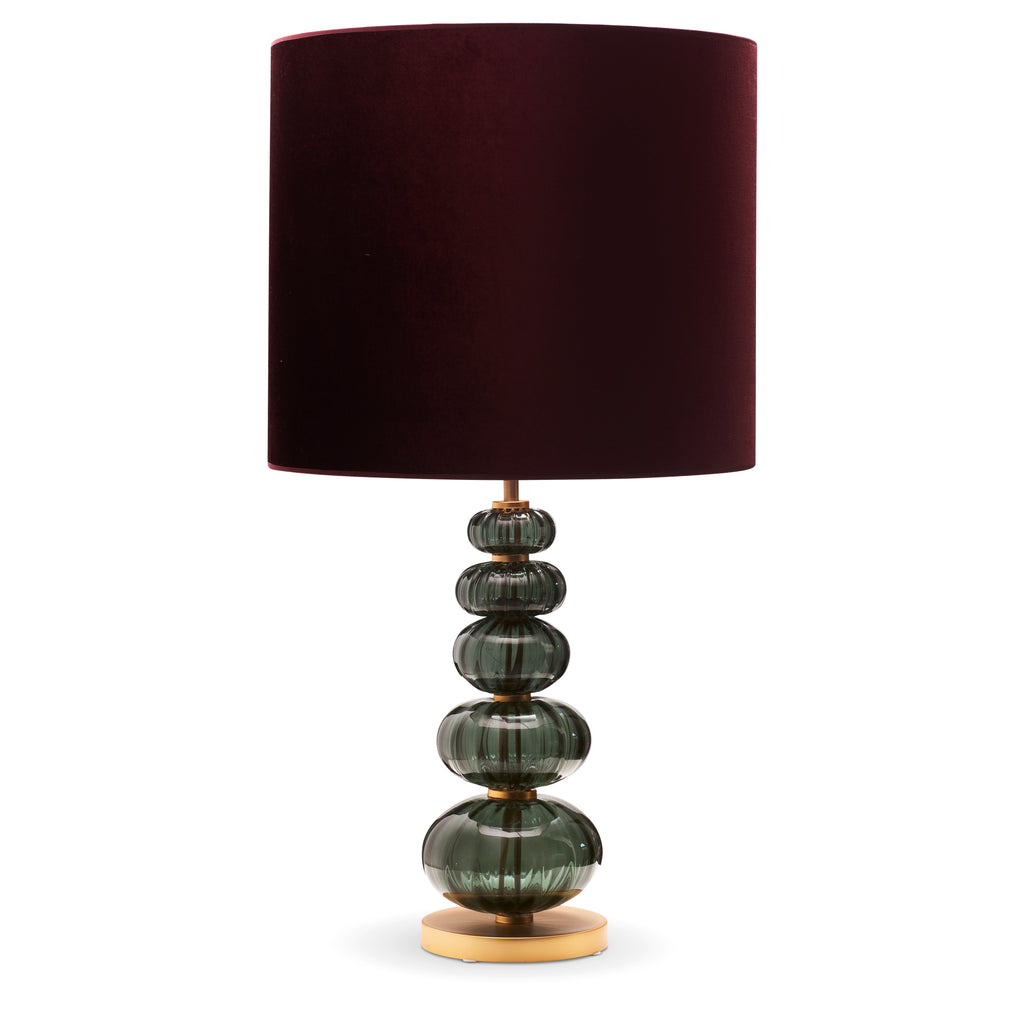 Bordlampe Murano High - Forest med stor velour skærm - LIVINGOODIES