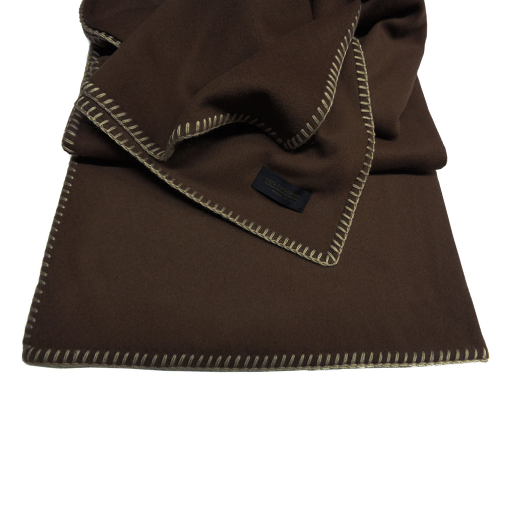 Cashmere plaid - Marron med grå piping - LIVINGOODIES